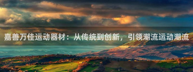 球王会体育官方正版app集团官网网址：嘉善万佳运动器材：从传