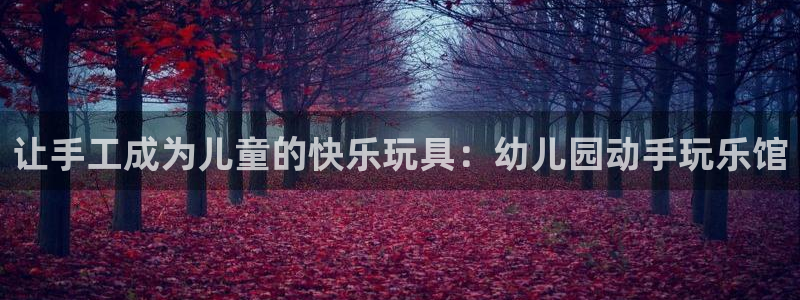 球王会体育官方正版app集团：让手工成为儿童的快乐玩具：幼儿